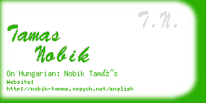 tamas nobik business card